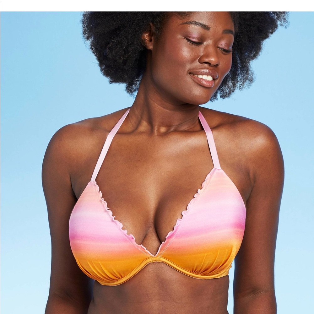 NWT Shade & Shore Push-Up Triangle Bikini Top